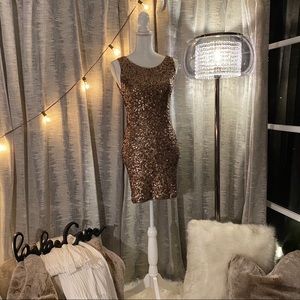 Fun gold sequins dress by Amber Blue